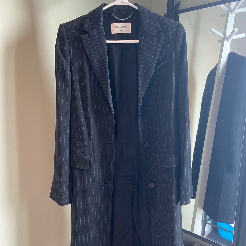 BABATON long pinstripe blazer / jacket